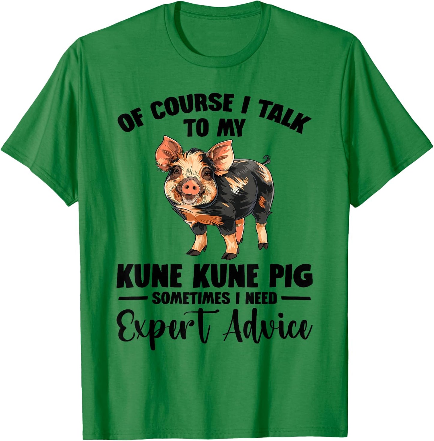 Kune Kune Pig Stuffed Animal Plush Pig Good Kunekune Pig T-Shirt - T-Shirt | Irish Green