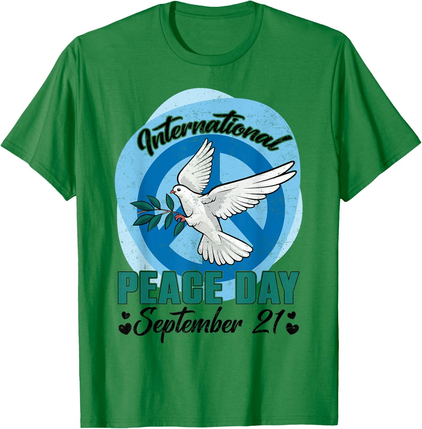 Funny Peace Bird World Peace Day International Day Of Peace T-Shirt - T-Shirt | Irish Green