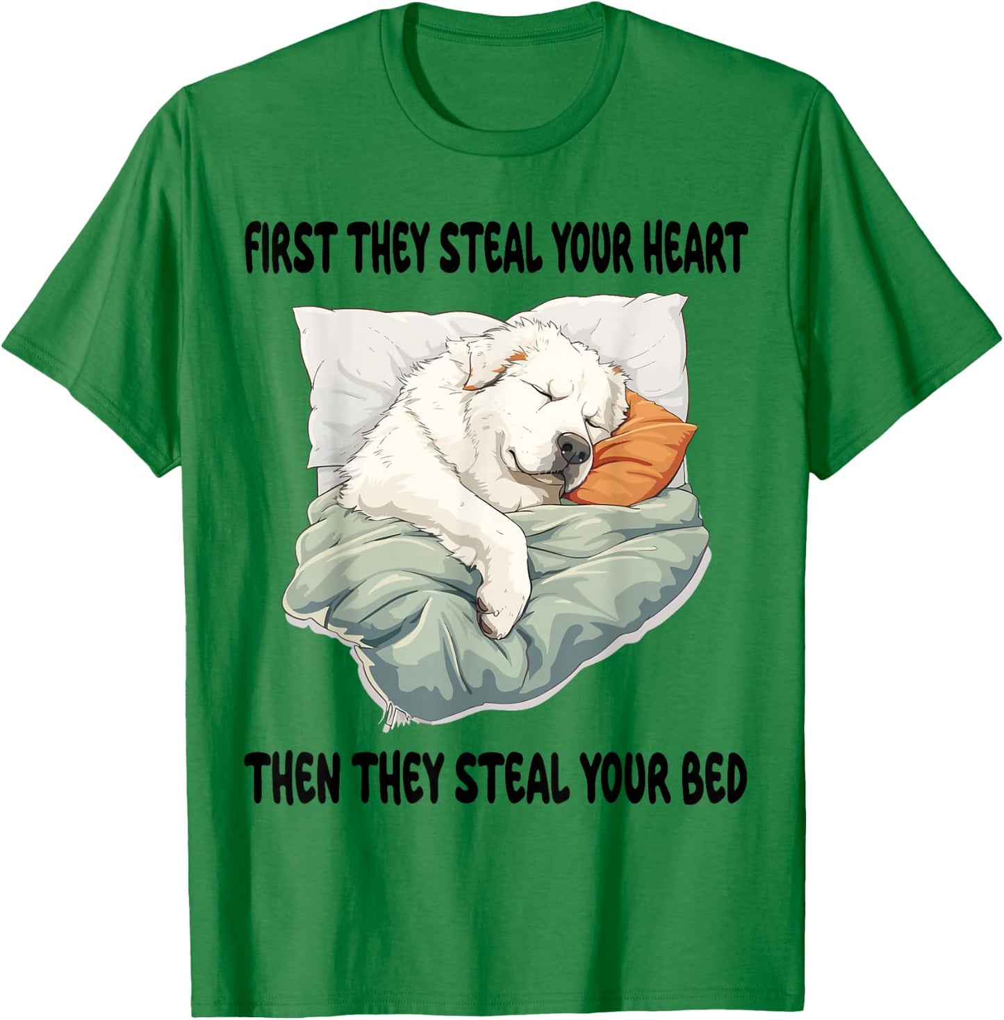 Great Pyrenees Sleeping Pajamas Nightgown T-Shirt - T-Shirt | Irish Green