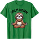 Sloth Calm Down Yoga Meditation T-Shirt - T-Shirt | Irish Green