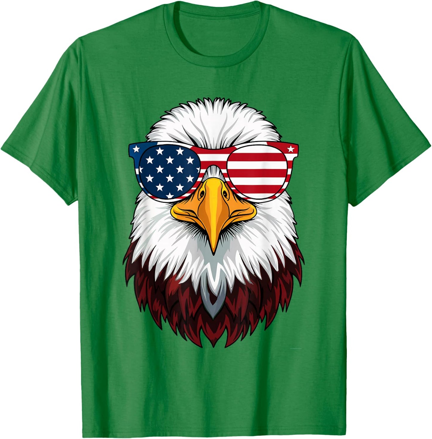 American Flag Patriotic Eagle Shirt Men Boys 4th of July T-Shirt - T-Shirt | Irish Green