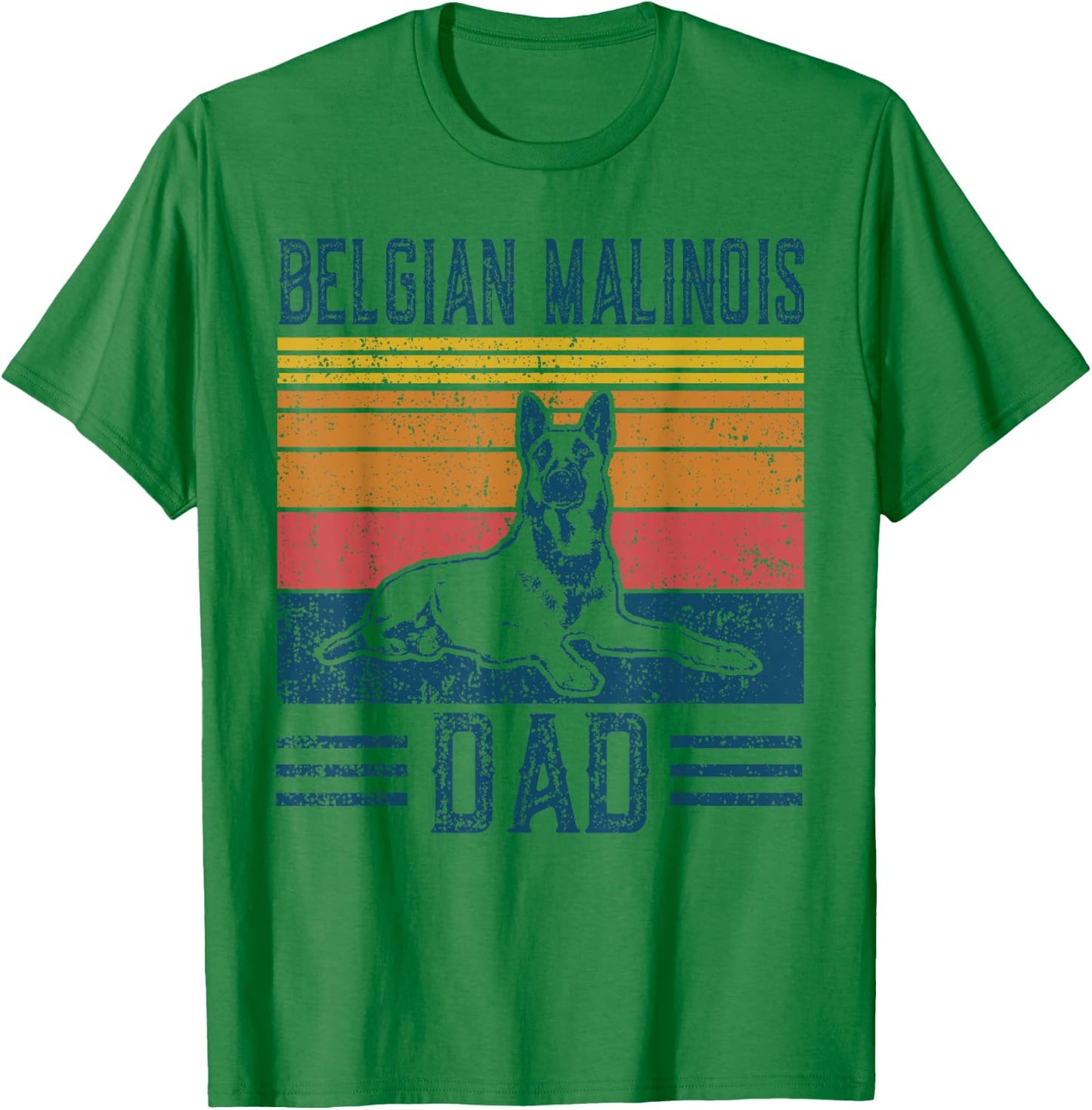 Dog | Belgian Shepherd Papa - Vintage Belgian Malinois Dad T-Shirt - T-Shirt | Irish Green