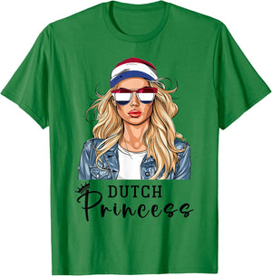 Dutch Flag Souvenirs Woman Princess Products Netherlands T-Shirt - T-Shirt | Irish Green