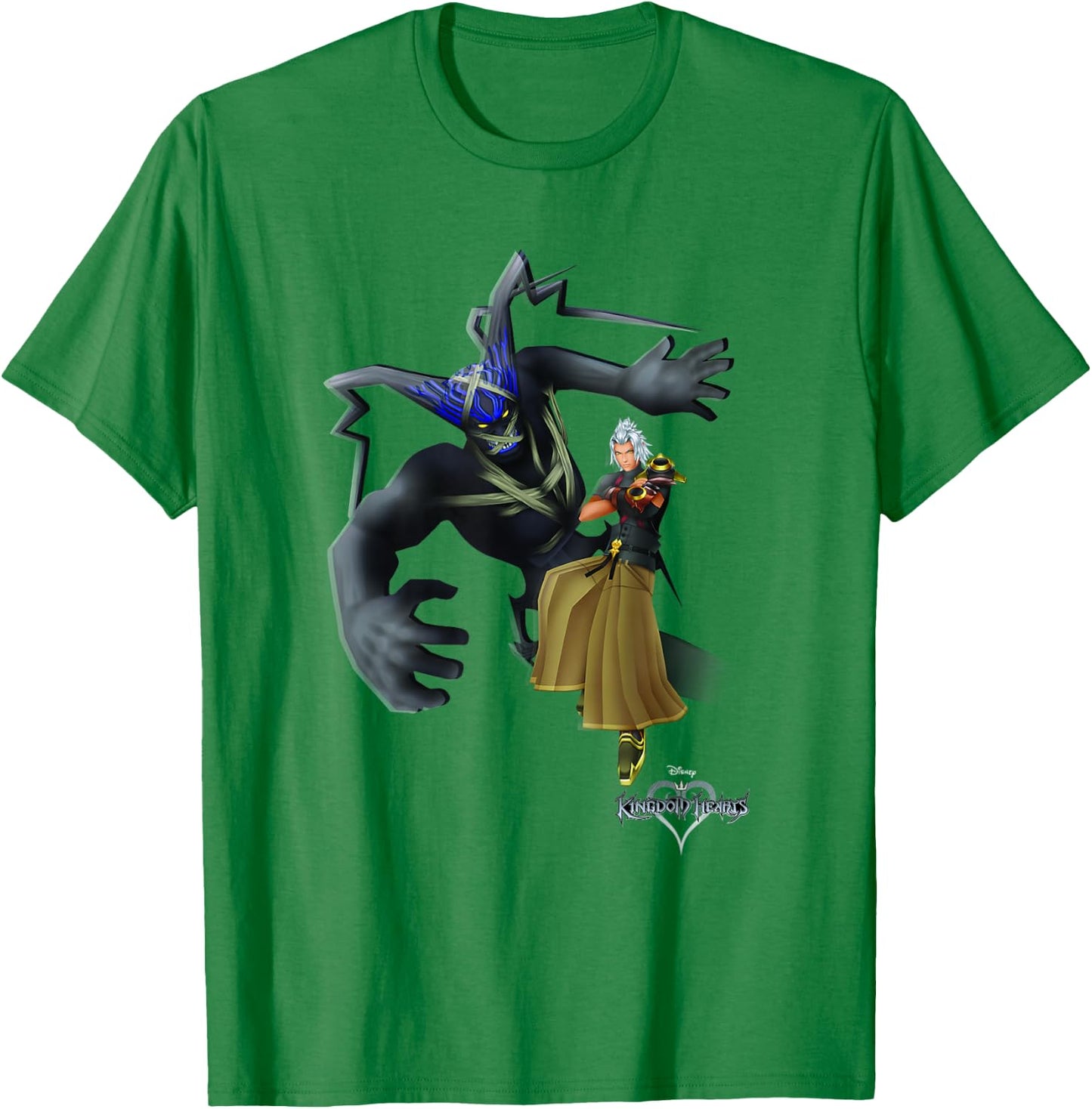 Disney Kingdom Hearts Xehanort Heartless Big Chest Portrait T-Shirt - T-Shirt | Irish Green