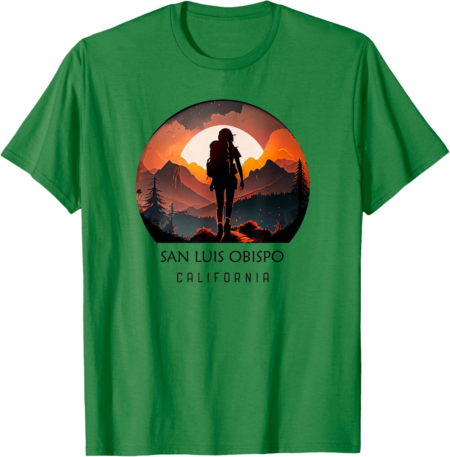 San Luis Obispo Hiking Outdoors Souvenir T-Shirt - T-Shirt | Irish Green