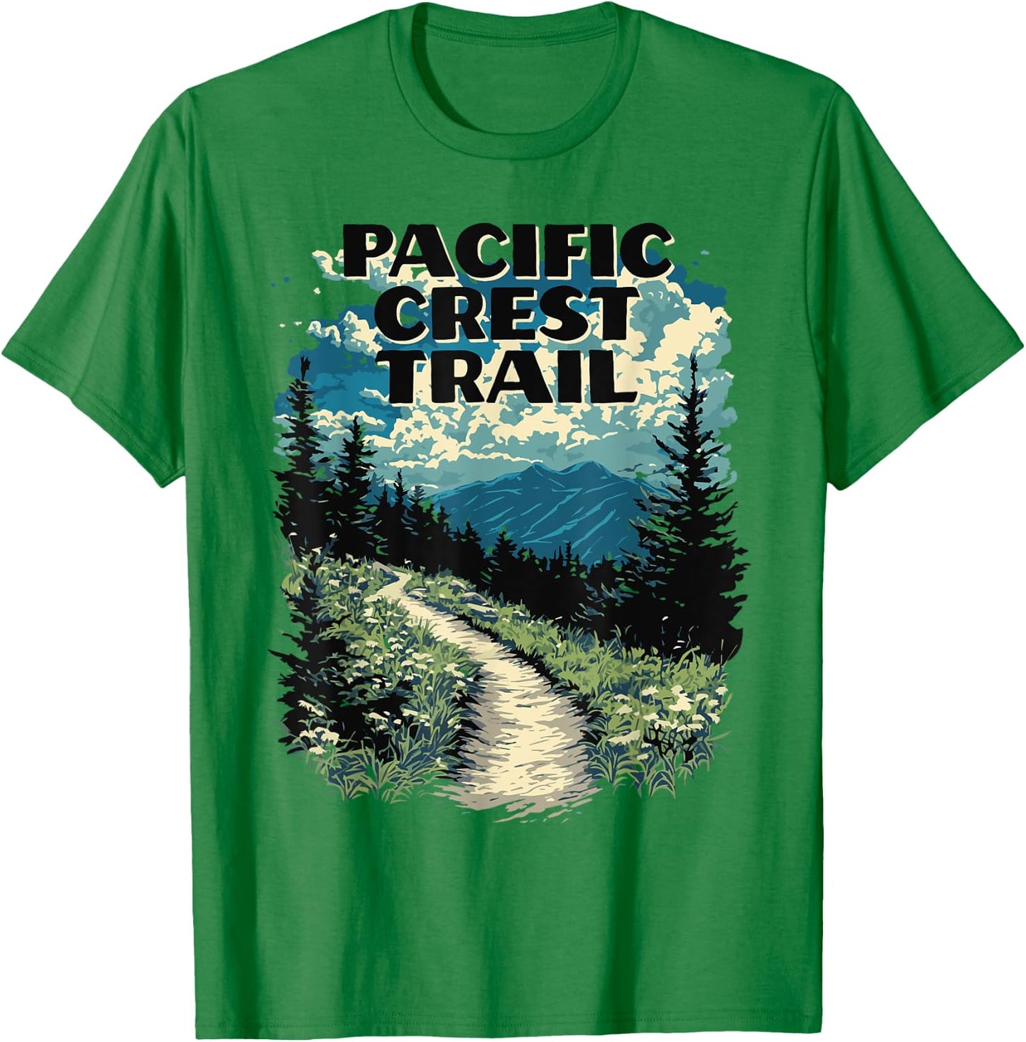 Symbiosis Supply Co. Pacific Crest Trail Classic Fit , Grey, Small T-Shirt - T-Shirt | Irish Green