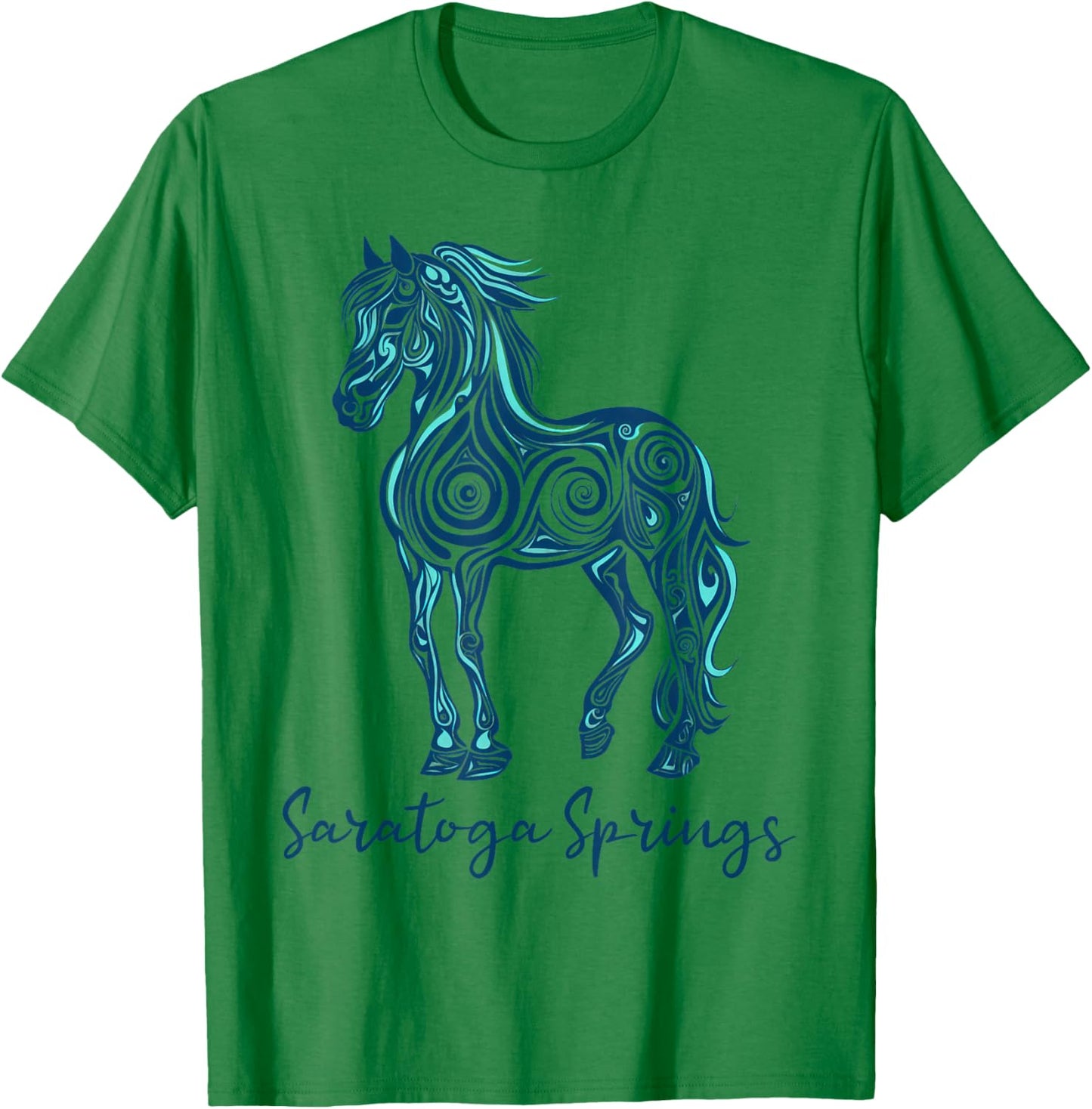 Saratoga Spring New York NY | Horse Race T-Shirt - T-Shirt | Irish Green