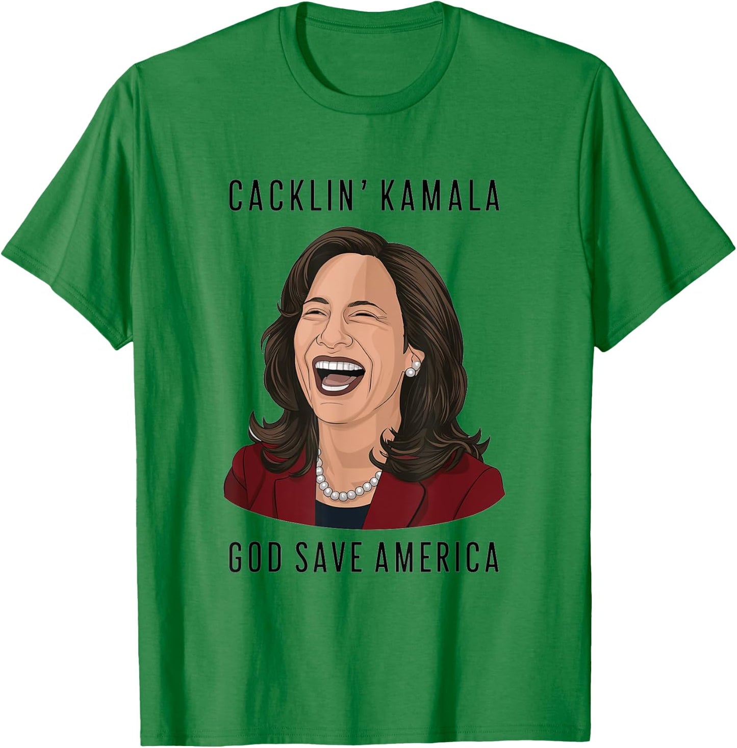 Socialdudtees Funny Anti Laughing Kamala Harris Election T-Shirt - T-Shirt | Irish Green