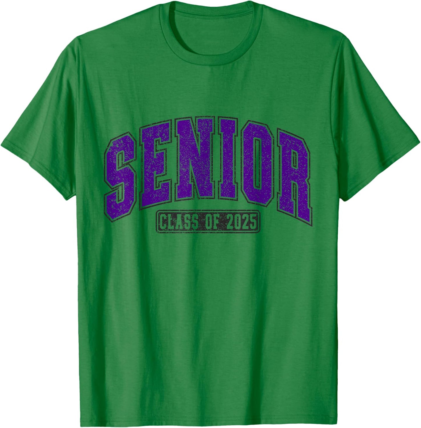 Class of 2025 Purple High School College Seniors Retro Grad T-Shirt - T-Shirt | Irish Green