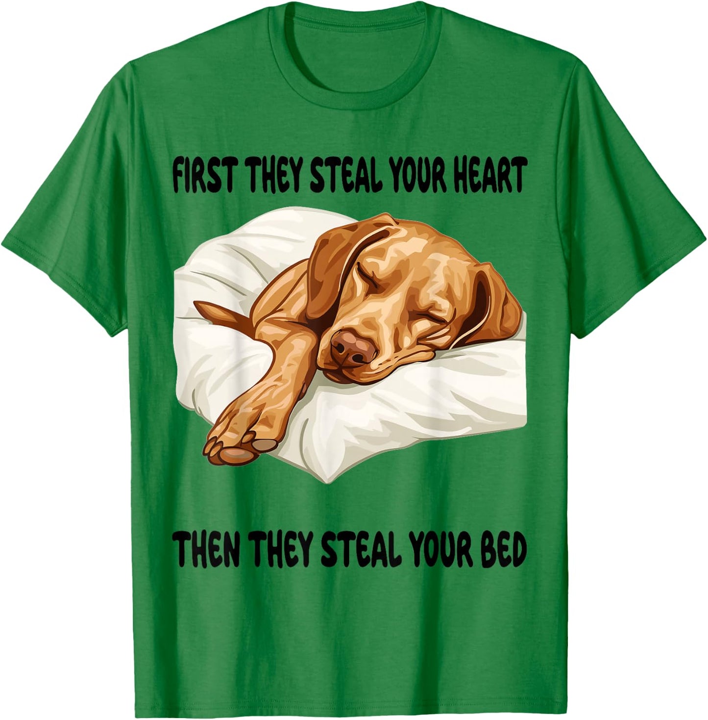 Vizsla Sleeping Pajamas Nightgown T-Shirt - T-Shirt | Irish Green