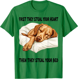 Vizsla Sleeping Pajamas Nightgown T-Shirt - T-Shirt | Irish Green