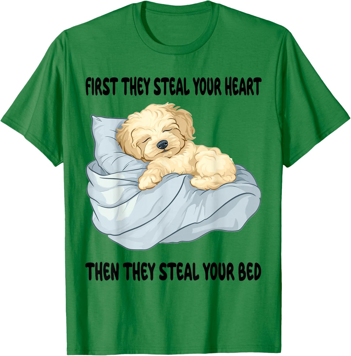 Maltipoo Sleeping Pajamas Nightgown T-Shirt - T-Shirt | Irish Green