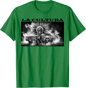 Chicano Mexican Culture Lowriders Aztec Classic La Cultura T-Shirt - T-Shirt | Irish Green