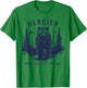 Retro Vintage Glacier National Park for kids Hiking Camping T-Shirt - T-Shirt | Irish Green