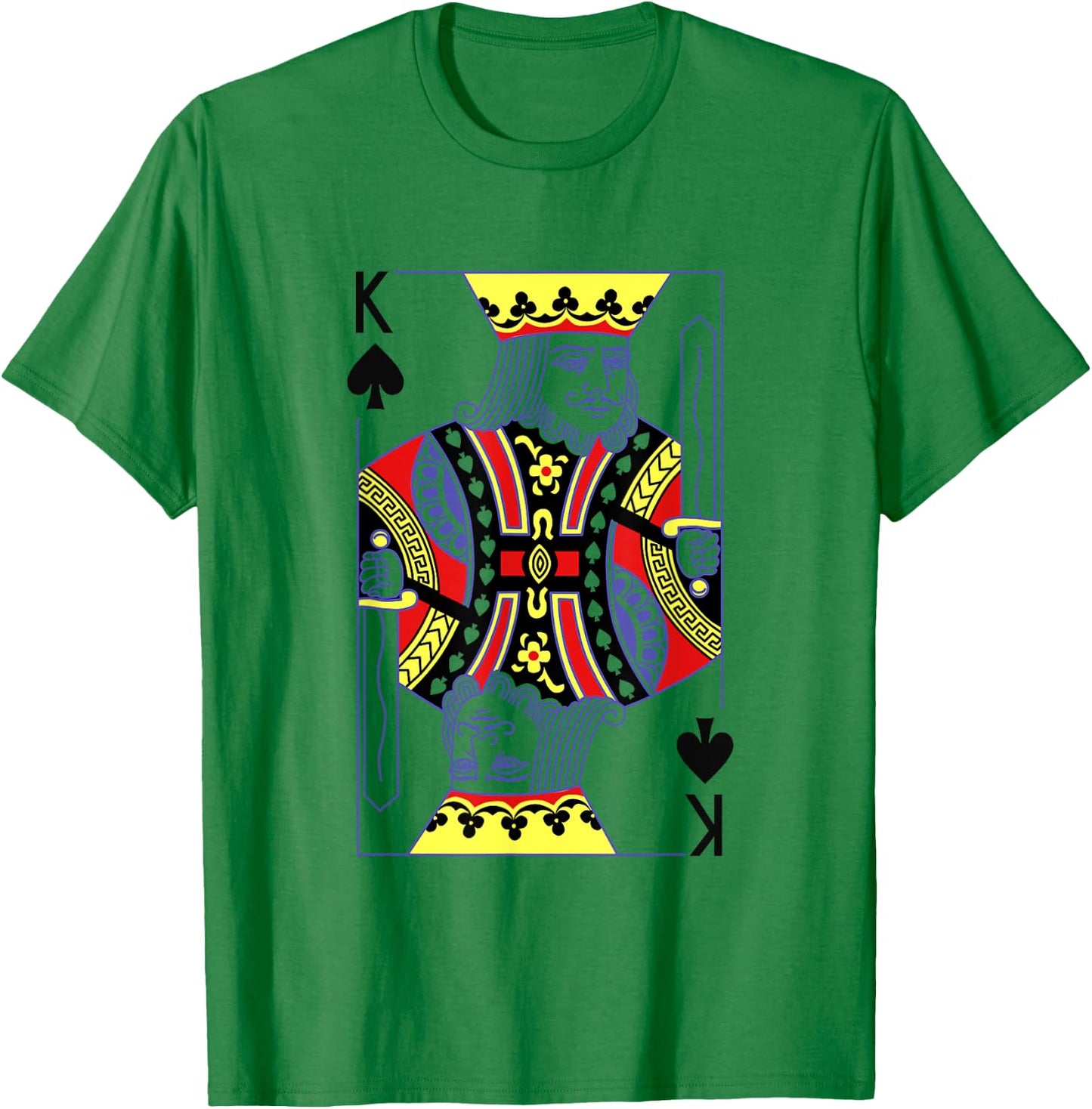 King Of Spades Royal Flush Costume Halloween Playing Cards T-Shirt - T-Shirt | Irish Green