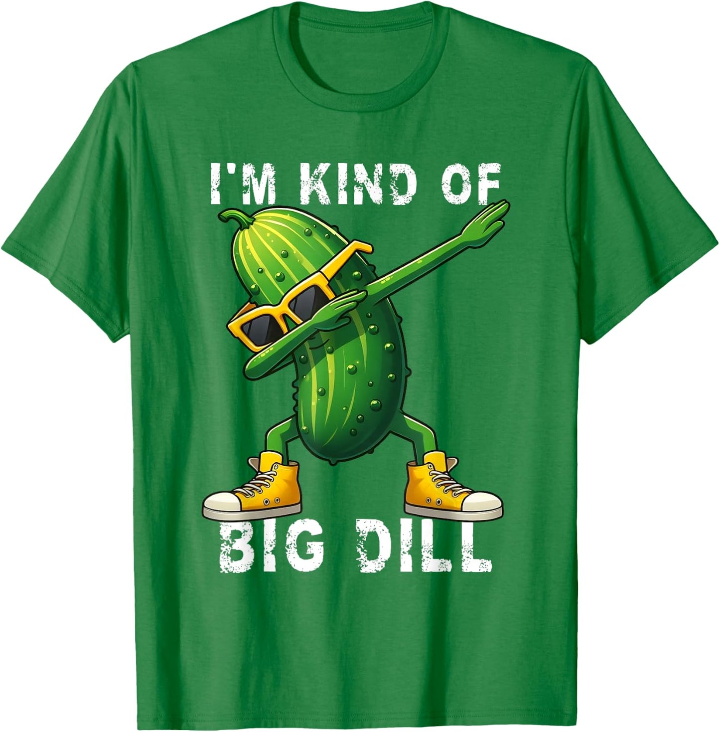 I’m Kind Of Big Dill Pickle Dabbing Halloween Cucumber T-Shirt - T-Shirt | Irish Green