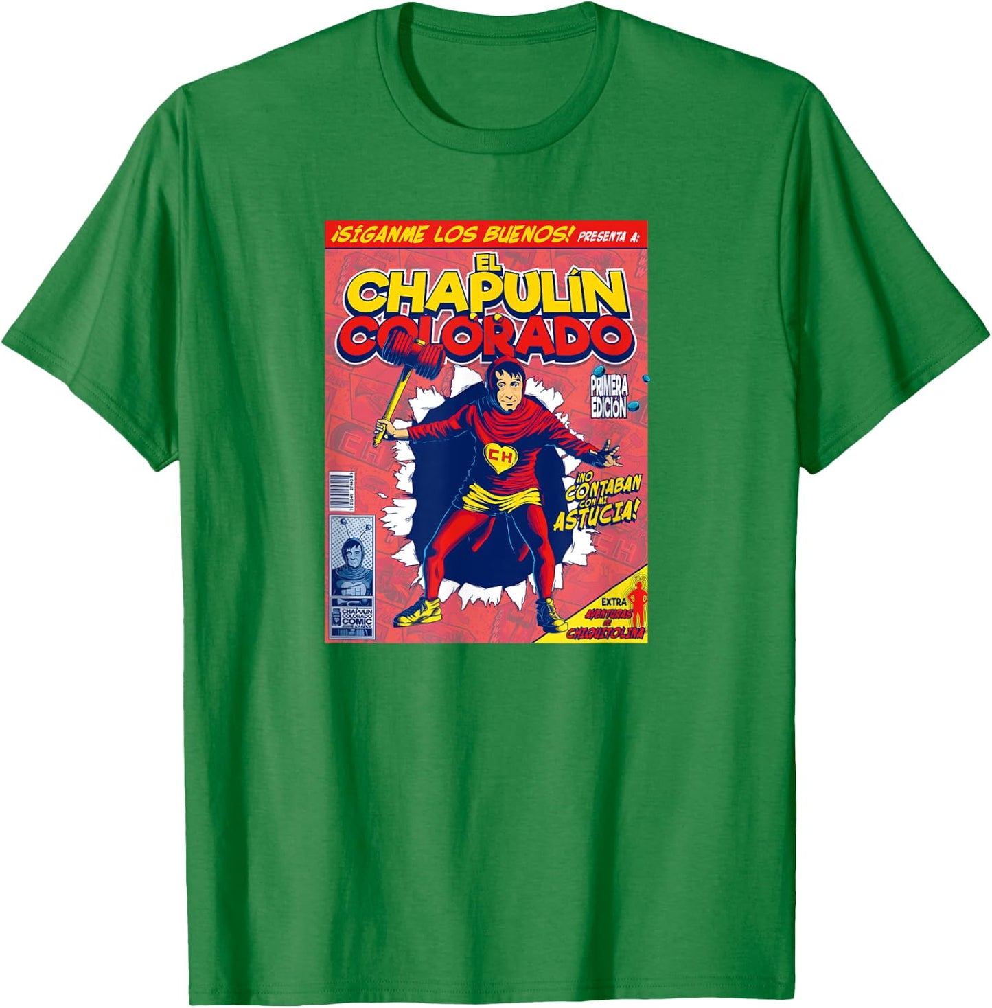 Chapulin Colorado - Fun Desings for Kids, Teen, Women & Men T-Shirt - T-Shirt | Irish Green