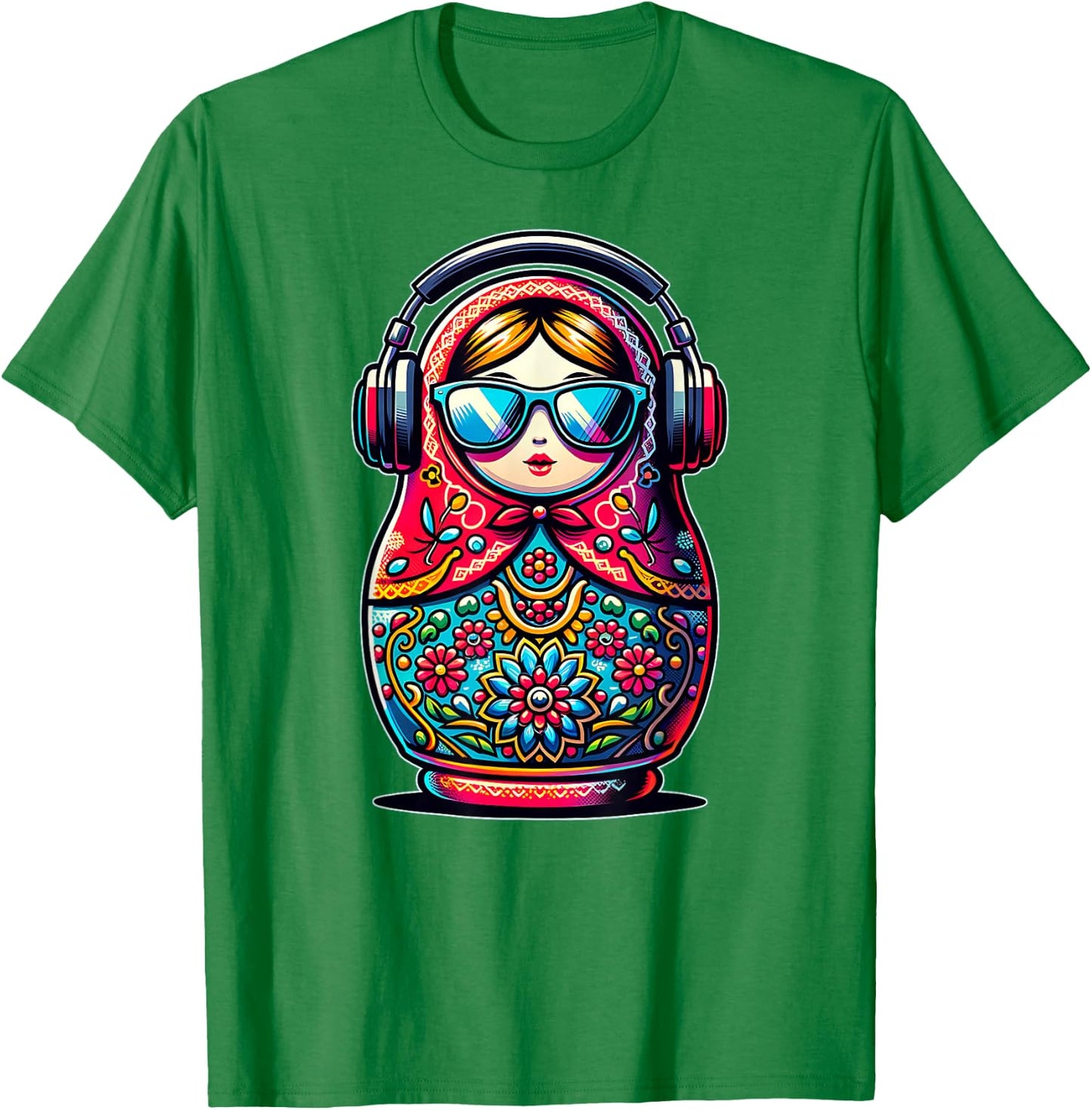Russian Matryoshka Music Russia Russian Matryoshka T-Shirt - T-Shirt | Irish Green