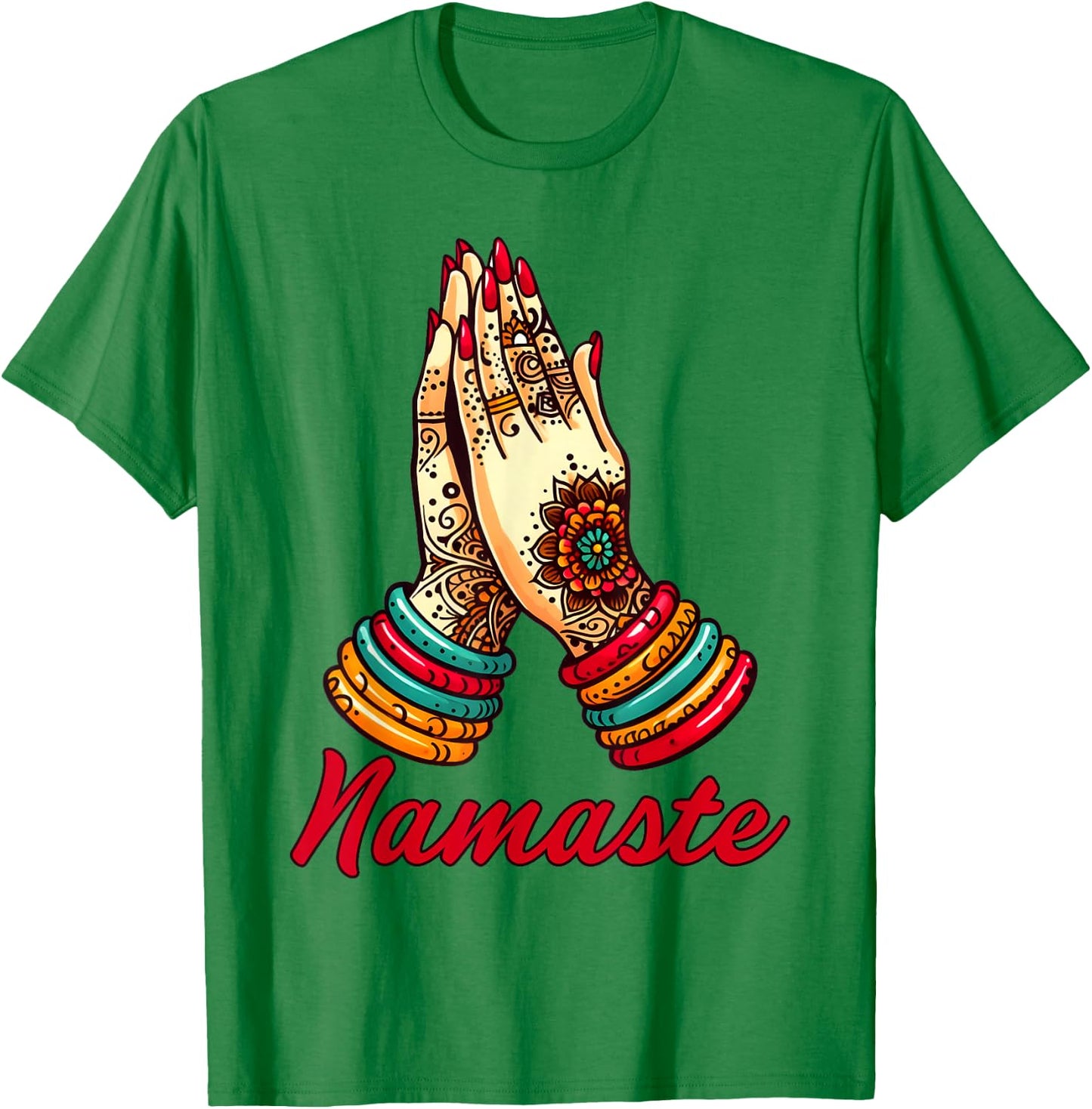 Yoga Namaste T-Shirt - T-Shirt | Irish Green
