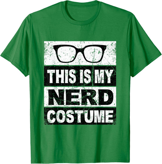 Retro Nerd Costume Kids Adult Men Boys Girl White T-Shirt - T-Shirt | Irish Green