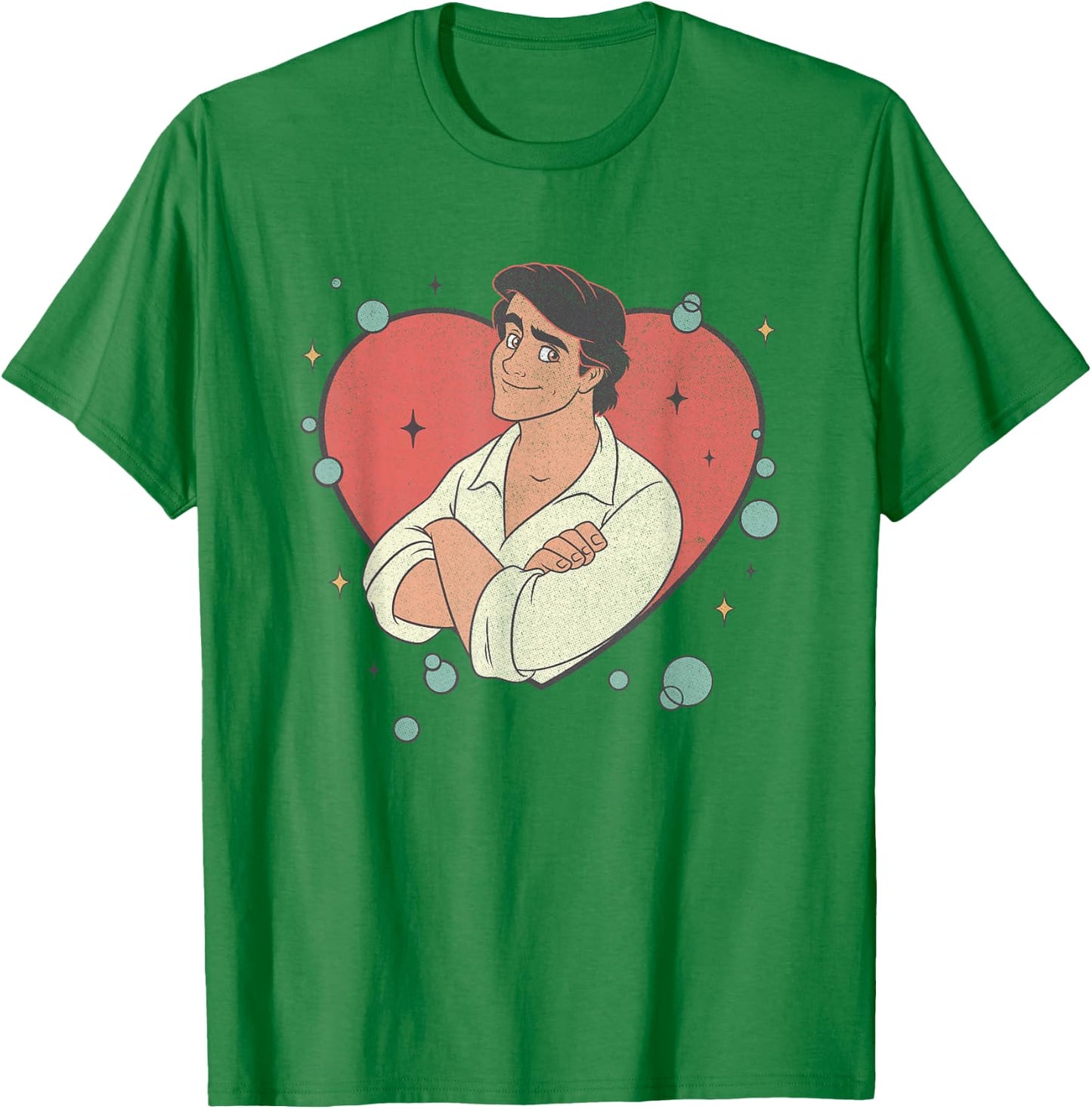 Disney The Little Mermaid Valentine's Day Prince Eric Logo T-Shirt - T-Shirt | Irish Green