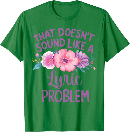 Lyric Personalized Cute Flower Girls Lyric Name T-Shirt - T-Shirt | Irish Green