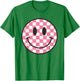 Pink Checkered Smile Face Shirt Cute Smiling Face Kids Fun T-Shirt - T-Shirt | Irish Green