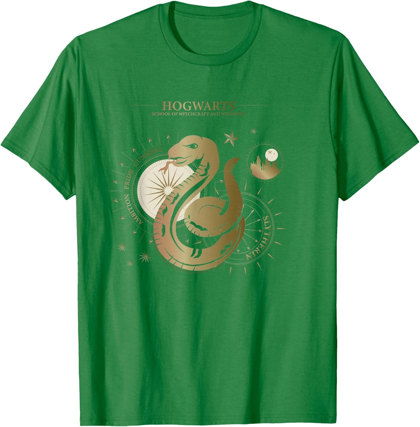 Harry Potter Ambition, Pride, Cunning, Slytherin T-Shirt - T-Shirt | Irish Green