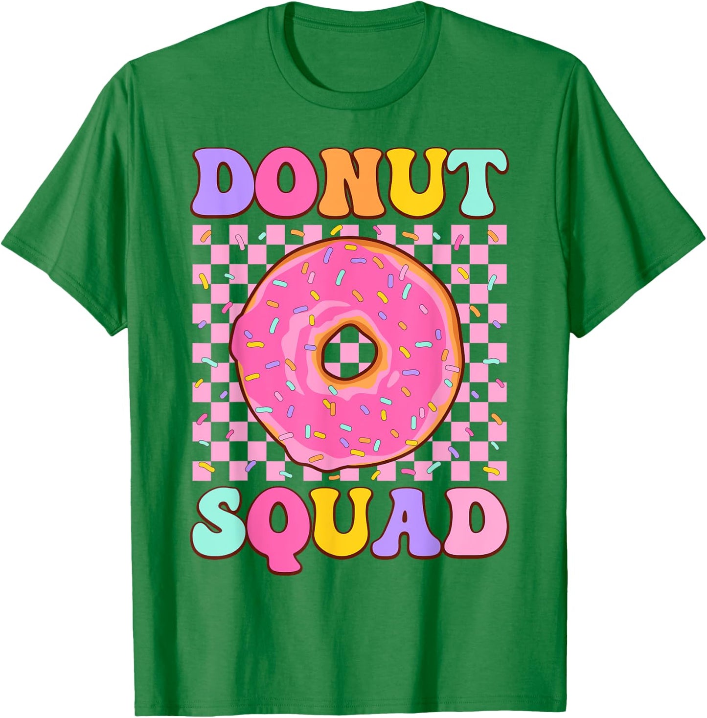 Donut Squad Groovy Donut Lover Birthday Party Girls T-Shirt - T-Shirt | Irish Green