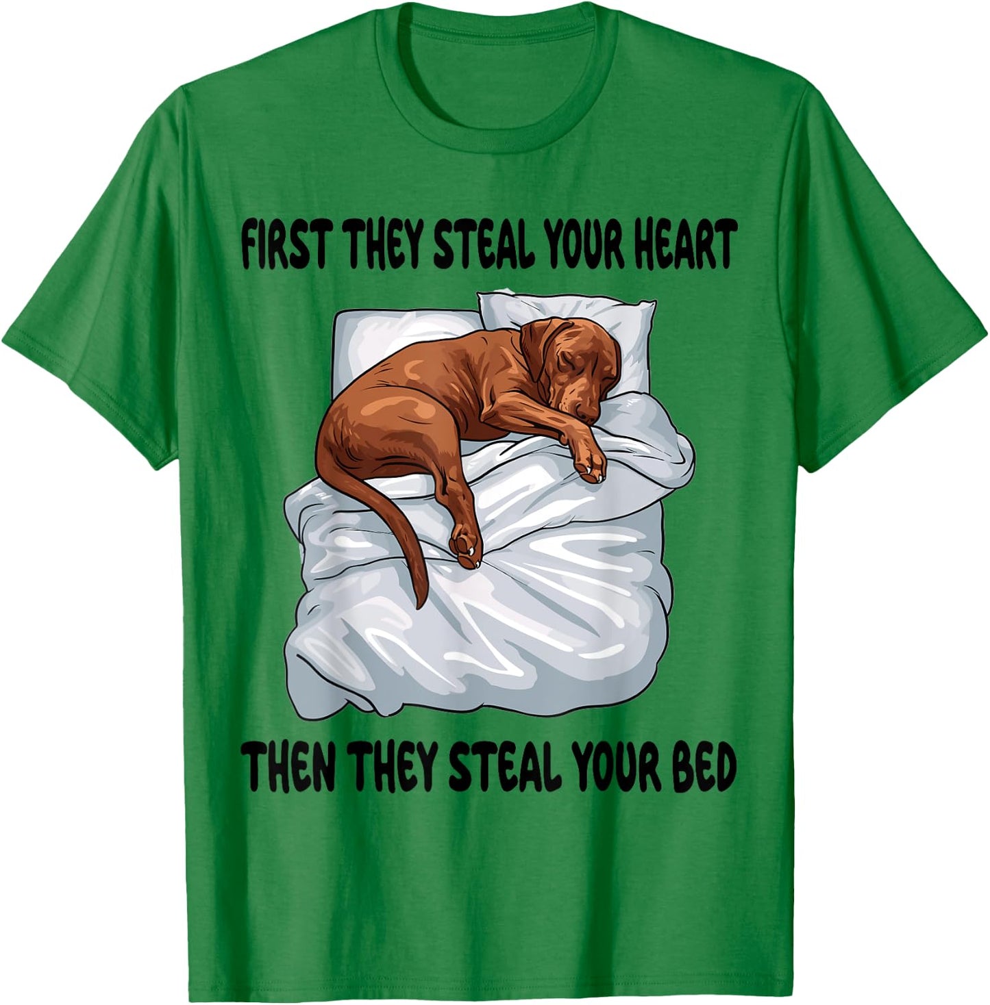 Vizsla Sleeping Pajamas Nightgown T-Shirt - T-Shirt | Irish Green