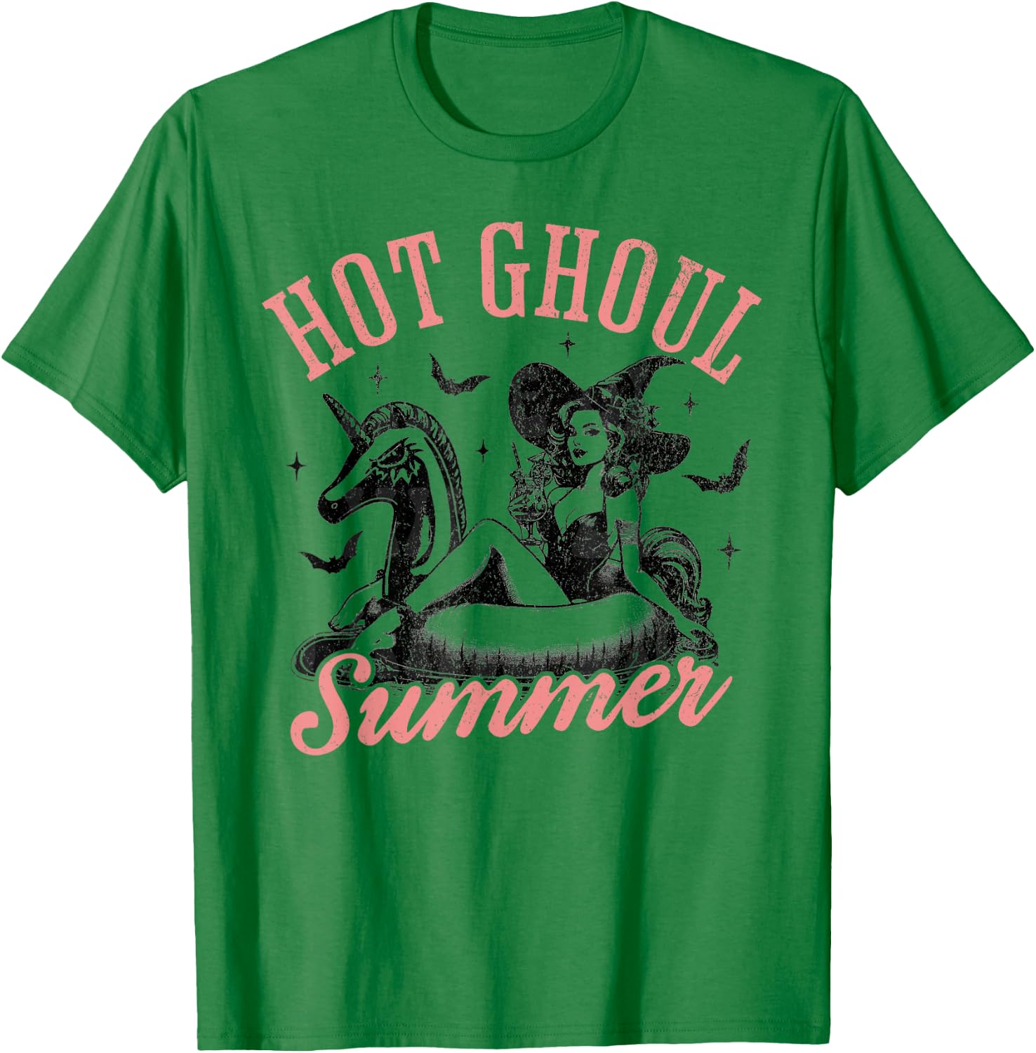 Women Funny Halloween Hot Ghoul Summer Summerween T-Shirt - T-Shirt | Irish Green