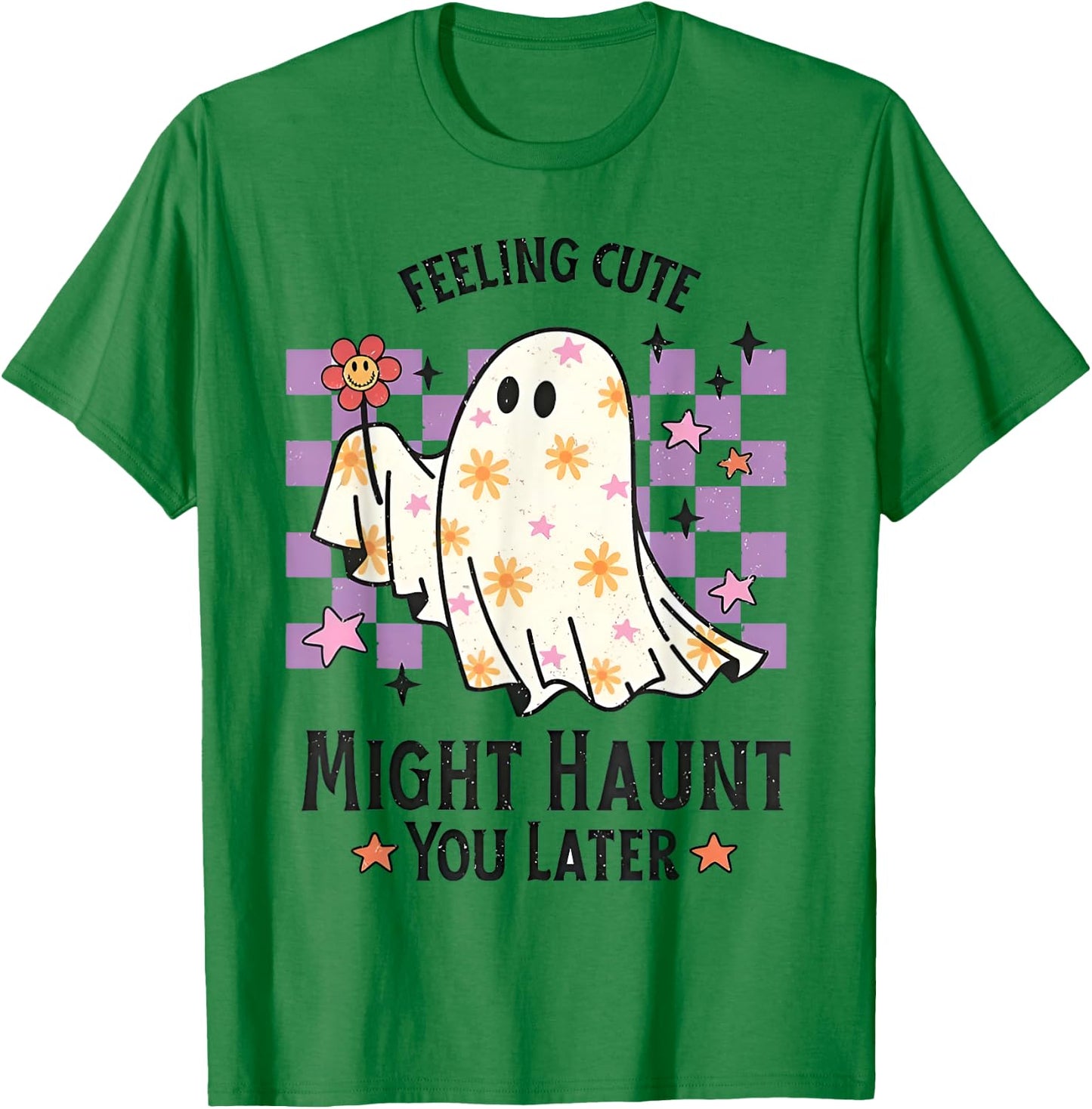 Feeling Cute Might Haunt You Later Halloween Pumpkin T-Shirt - T-Shirt | Irish Green