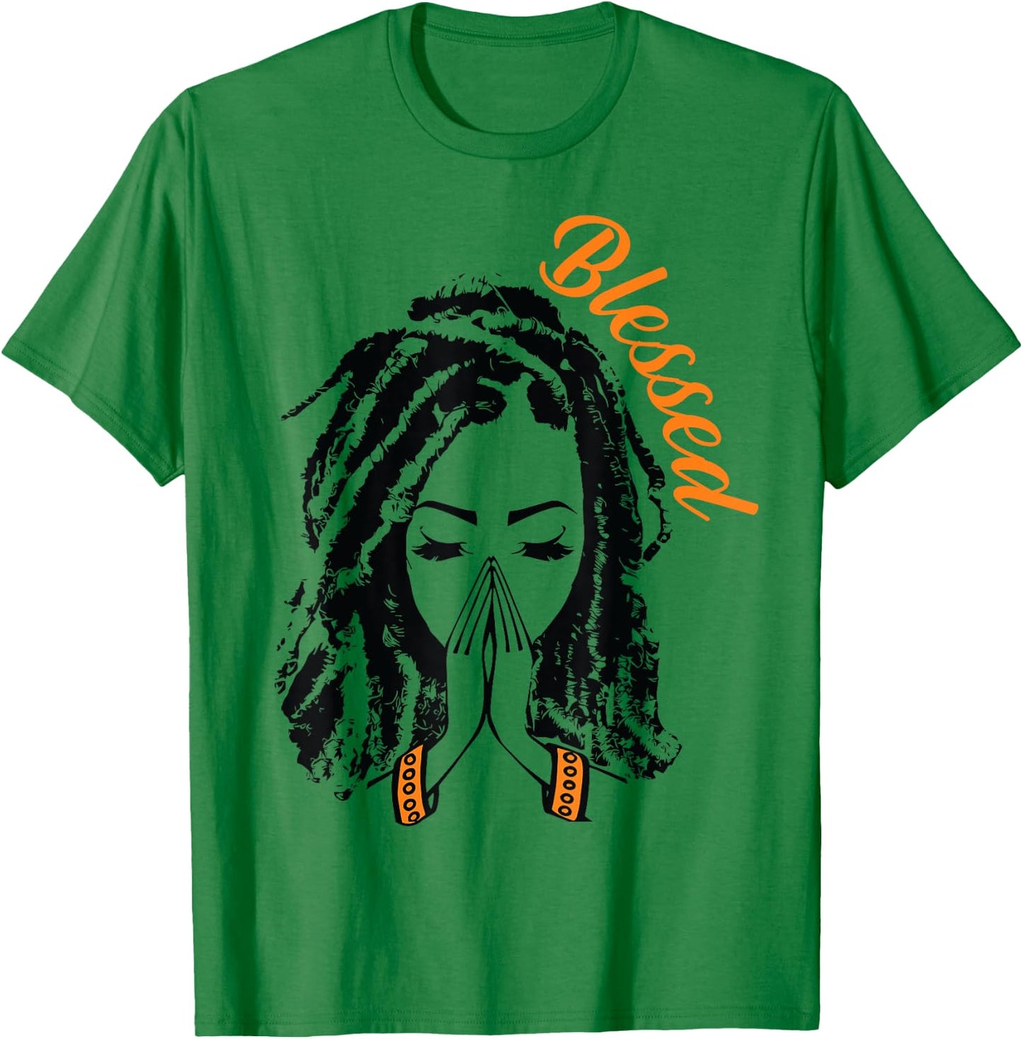 Melanin Poppin Black Girl Magic Plus Size Faith Based T-Shirt - T-Shirt | Irish Green