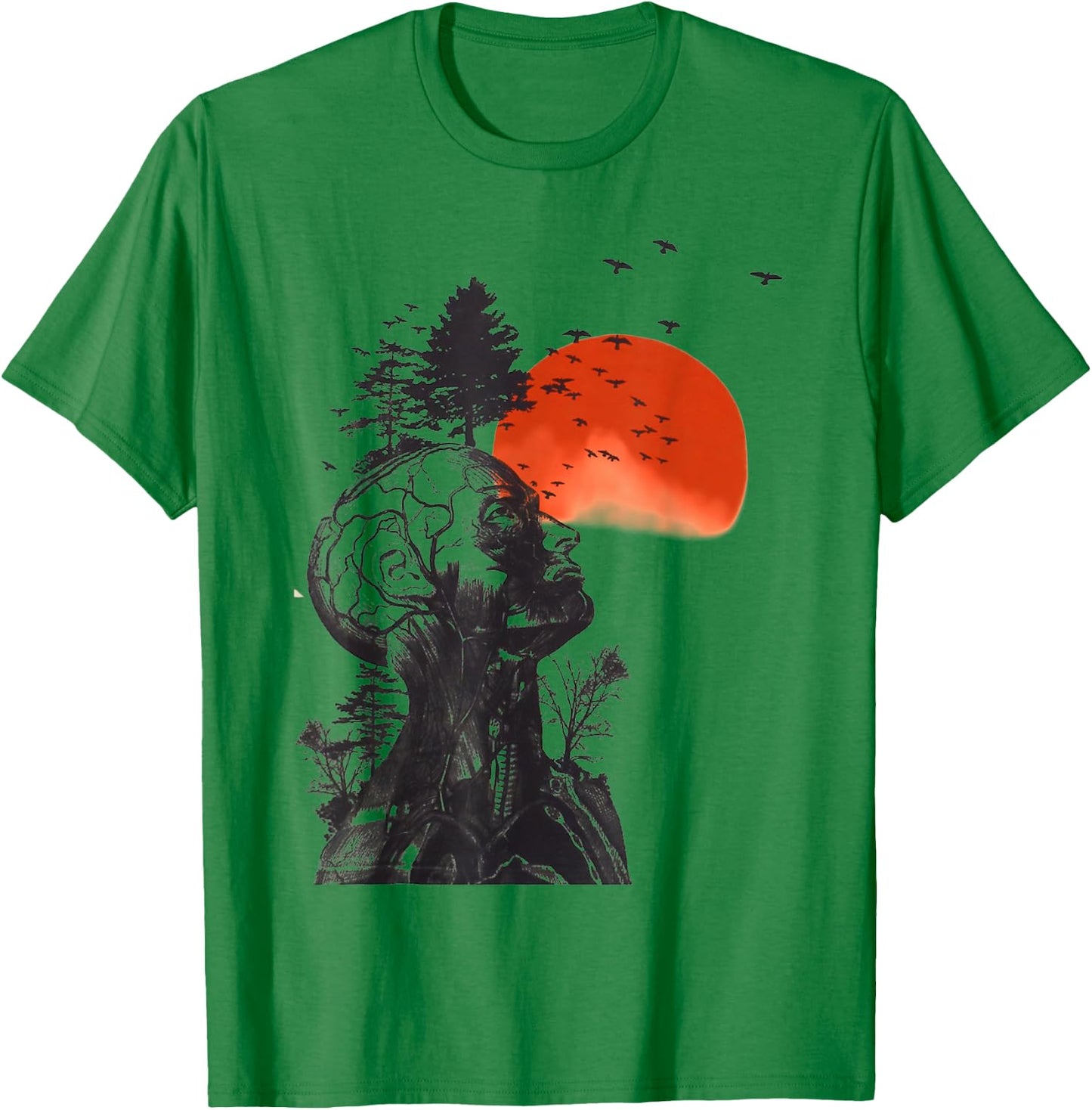 Nature on a human art T-Shirt - T-Shirt | Irish Green