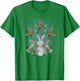 Easter Bunny with Trio Crosses Inspirational Christian Faith T-Shirt - T-Shirt | Irish Green
