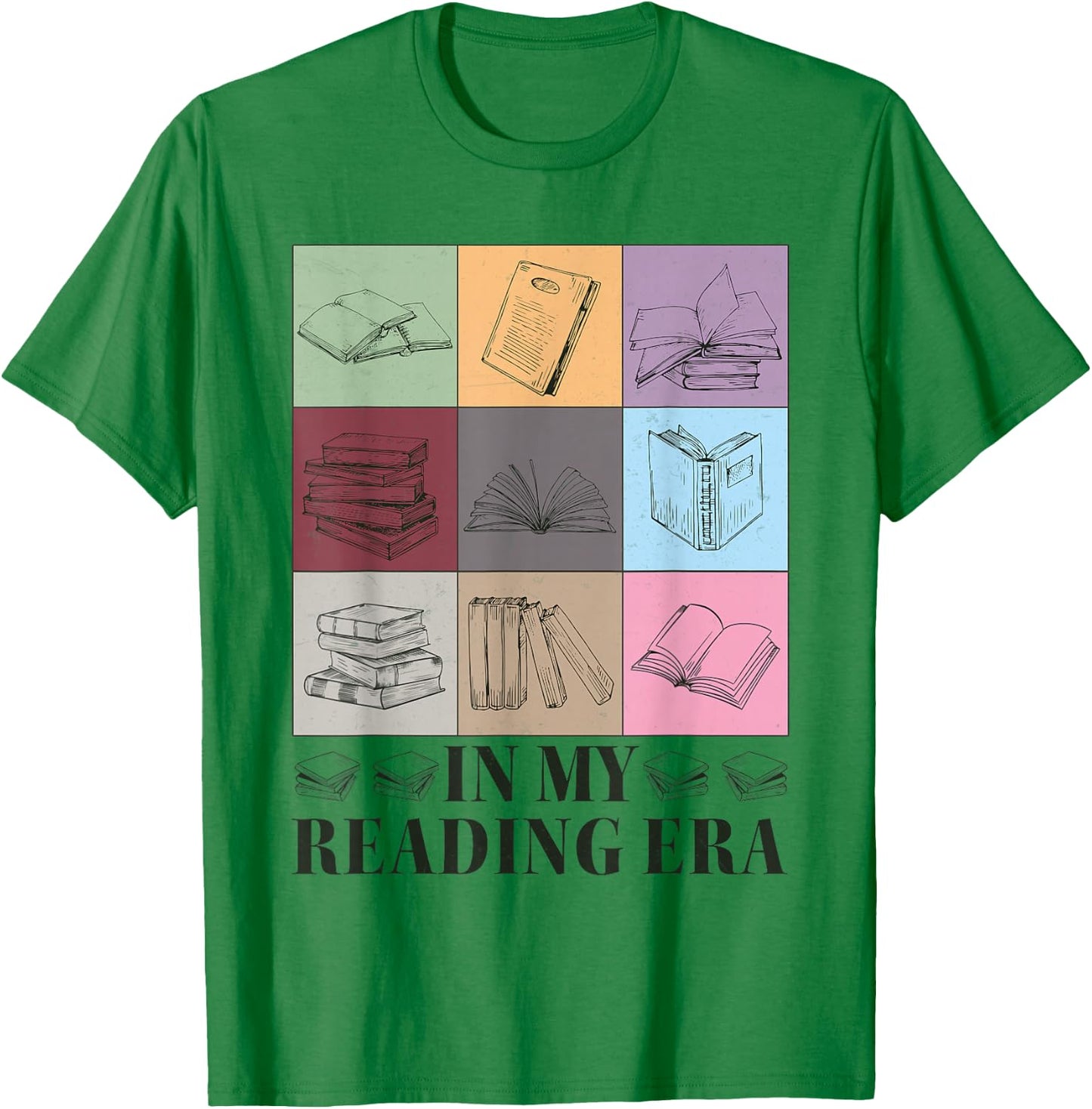 in My Reading Era Bookish Book Lover Book Reader T-Shirt - T-Shirt | Irish Green