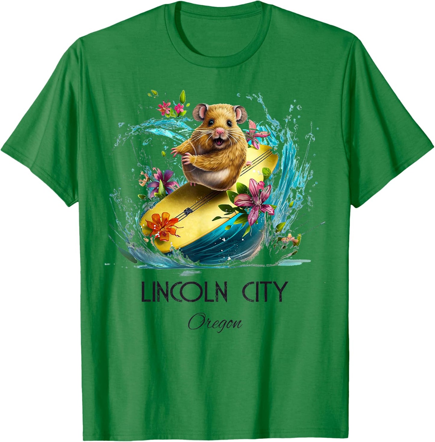 Lincoln City Oregon T-Shirt - T-Shirt | Irish Green