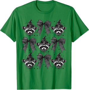Coquette Halloween Funny Halloween Girl Coquette Raccoon T-Shirt - T-Shirt | Irish Green