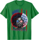 Black African American Women Patriotic Messy Bun 4th of July T-Shirt - T-Shirt | Irish Green