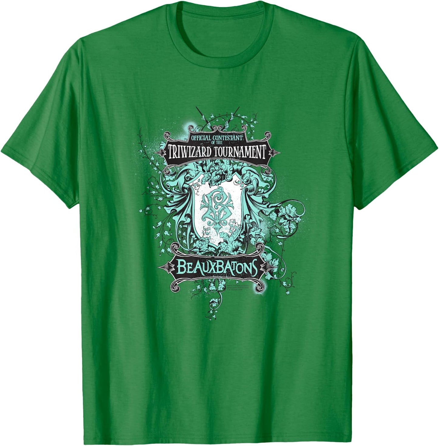 Harry Potter Beauxbatons Crest T-Shirt - T-Shirt | Irish Green