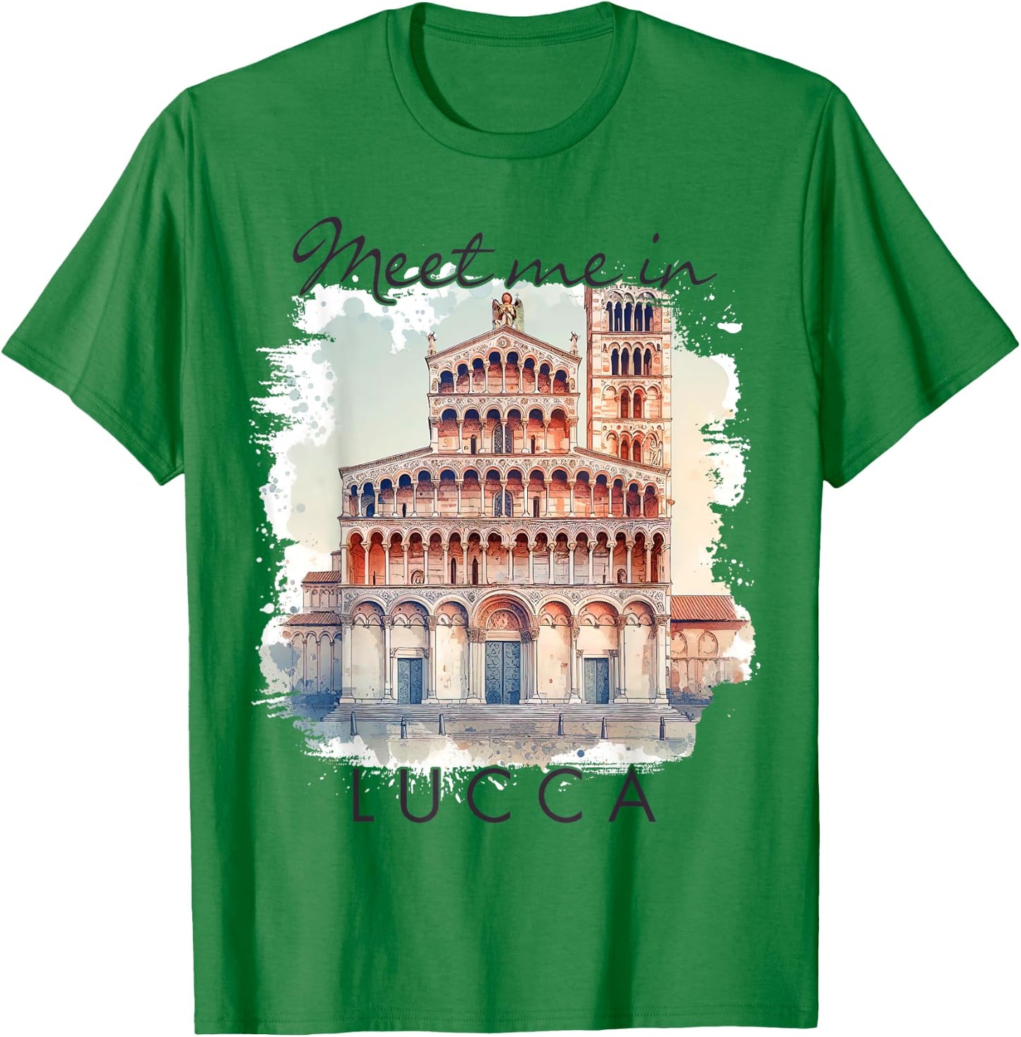 Lucca Italy Traveling Lover Trip Adventure Meet Me In Lucca T-Shirt - T-Shirt | Irish Green