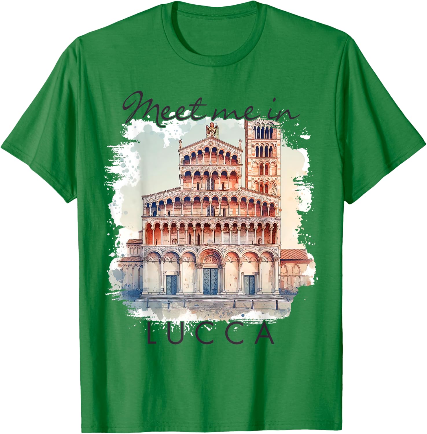 Lucca Italy Traveling Lover Trip Adventure Meet Me In Lucca T-Shirt - T-Shirt | Irish Green