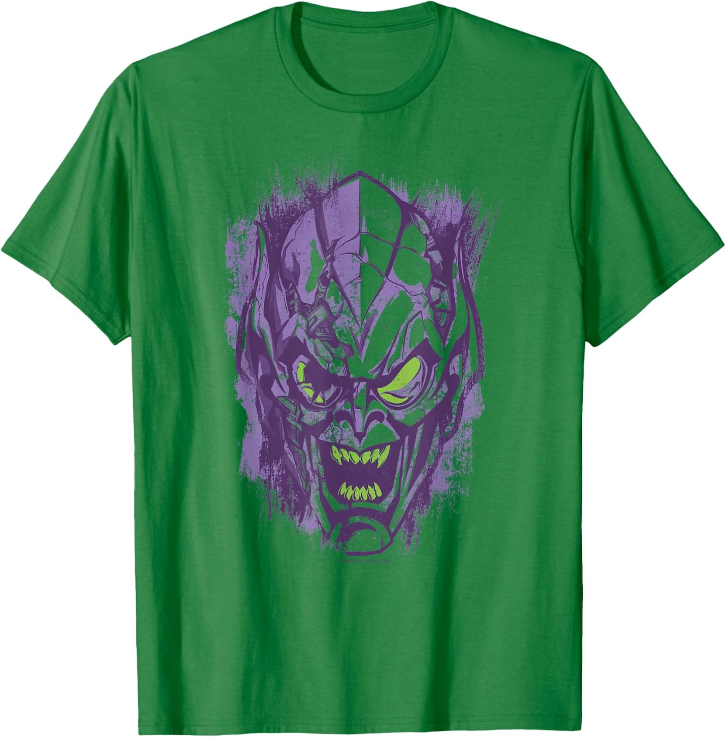 Marvel Spider-Man: No Way Home Green Goblin Face Green T-Shirt - T-Shirt | Irish Green