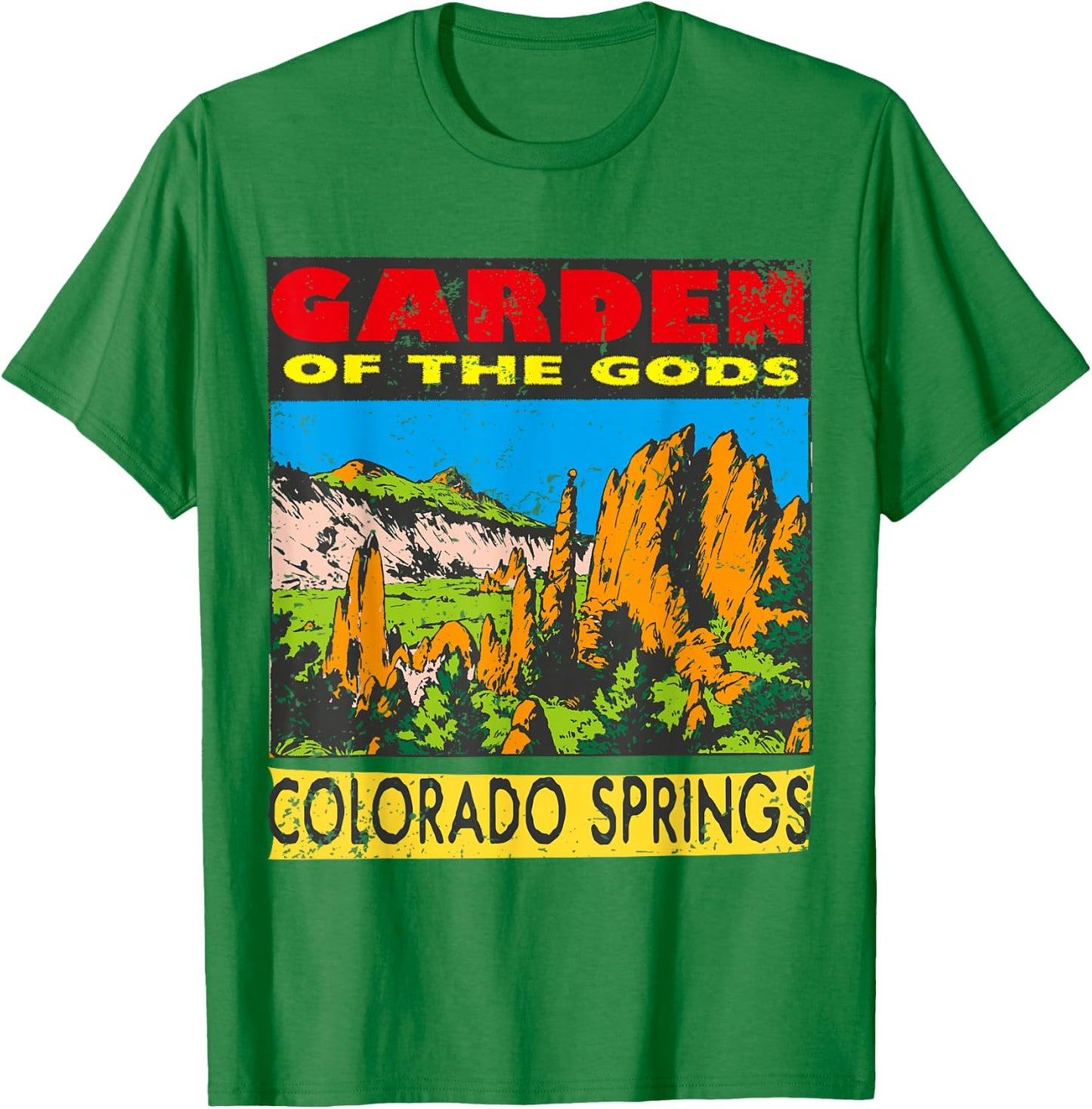 Garden of the Gods Colorado Springs T-Shirt - T-Shirt | Irish Green