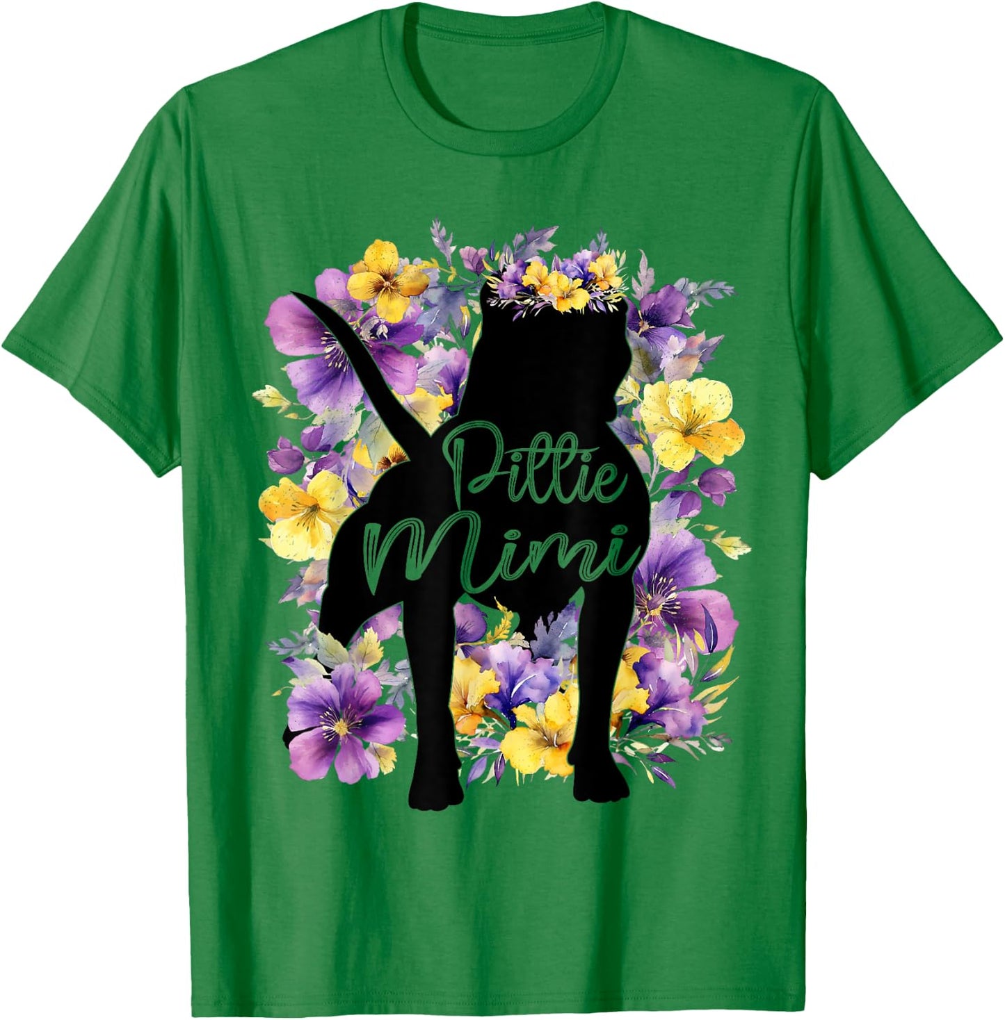 Cute Pittie Mama Pitbull Mimi Pitbull Dog Lover Mothers Day Men Women Girls Kids T-Shirt - T-Shirt | Irish Green