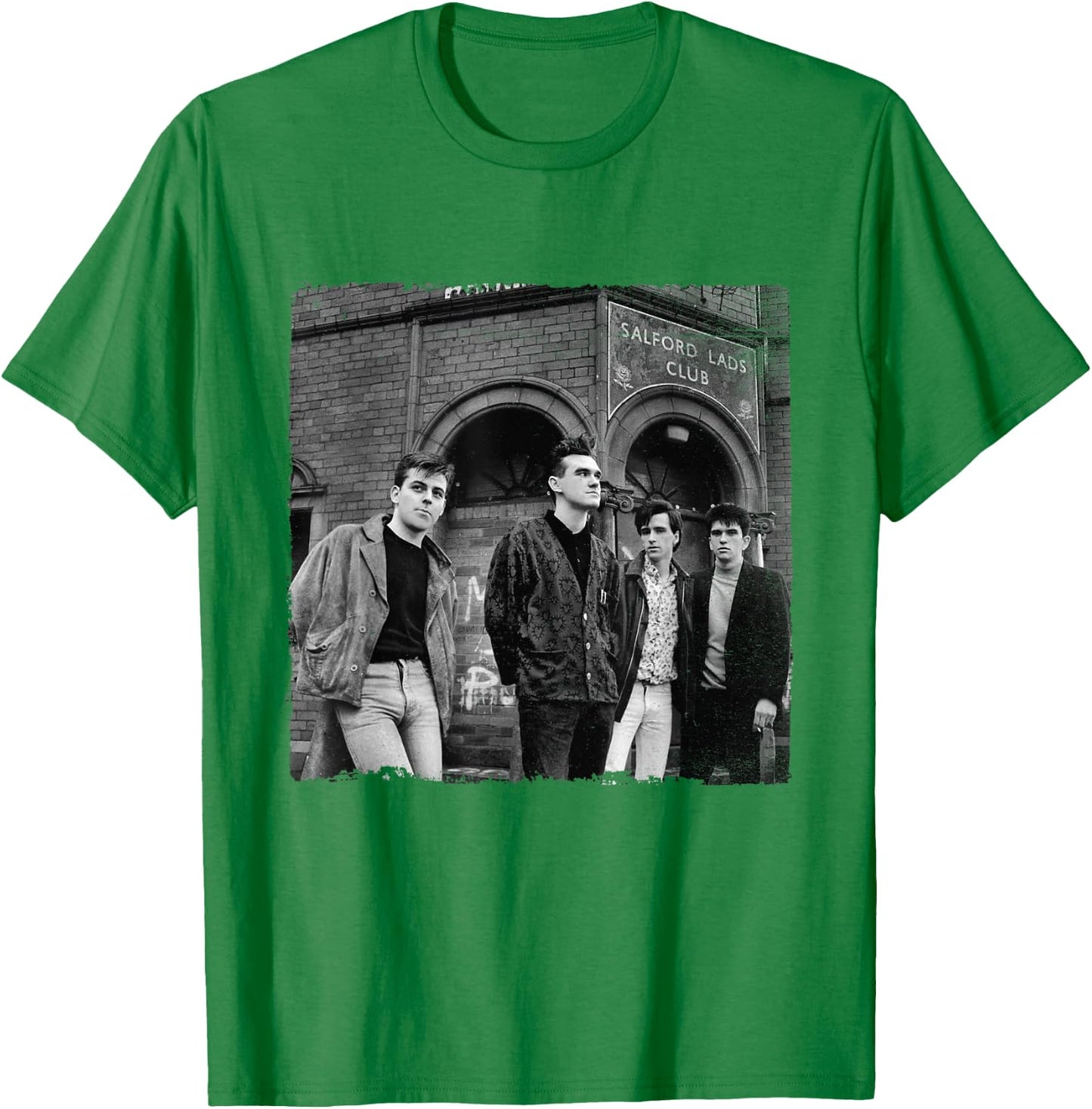 Salford Lads Club The Smiths Band Shot by Stephen Wright T-Shirt - T-Shirt | Irish Green