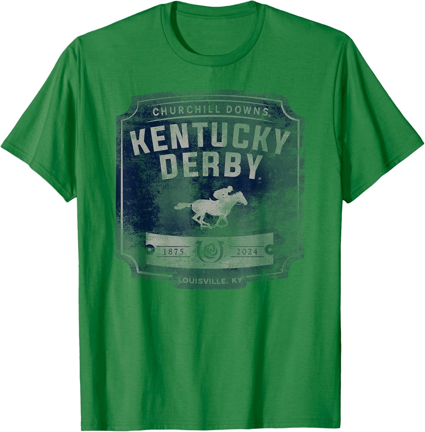 Officially Licensed Kentucky Derby 2024 Vintage Logo T-Shirt - T-Shirt | Irish Green