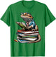 Bearded Dragon Reading Books Matching Bookworm Librarian T-Shirt - T-Shirt | Irish Green