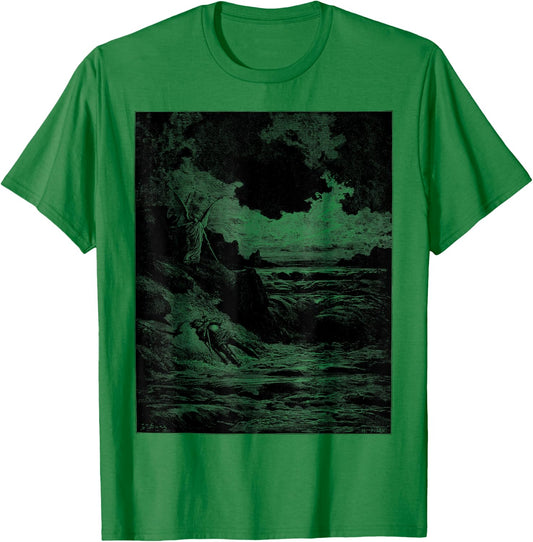 Gustave Dore Illustrations Dante Alighieri Divine Comedy T-Shirt - T-Shirt | Irish Green