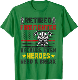 Retiring Firefighter for Retired Fireman Funny Retirement T-Shirt - T-Shirt | Irish Green